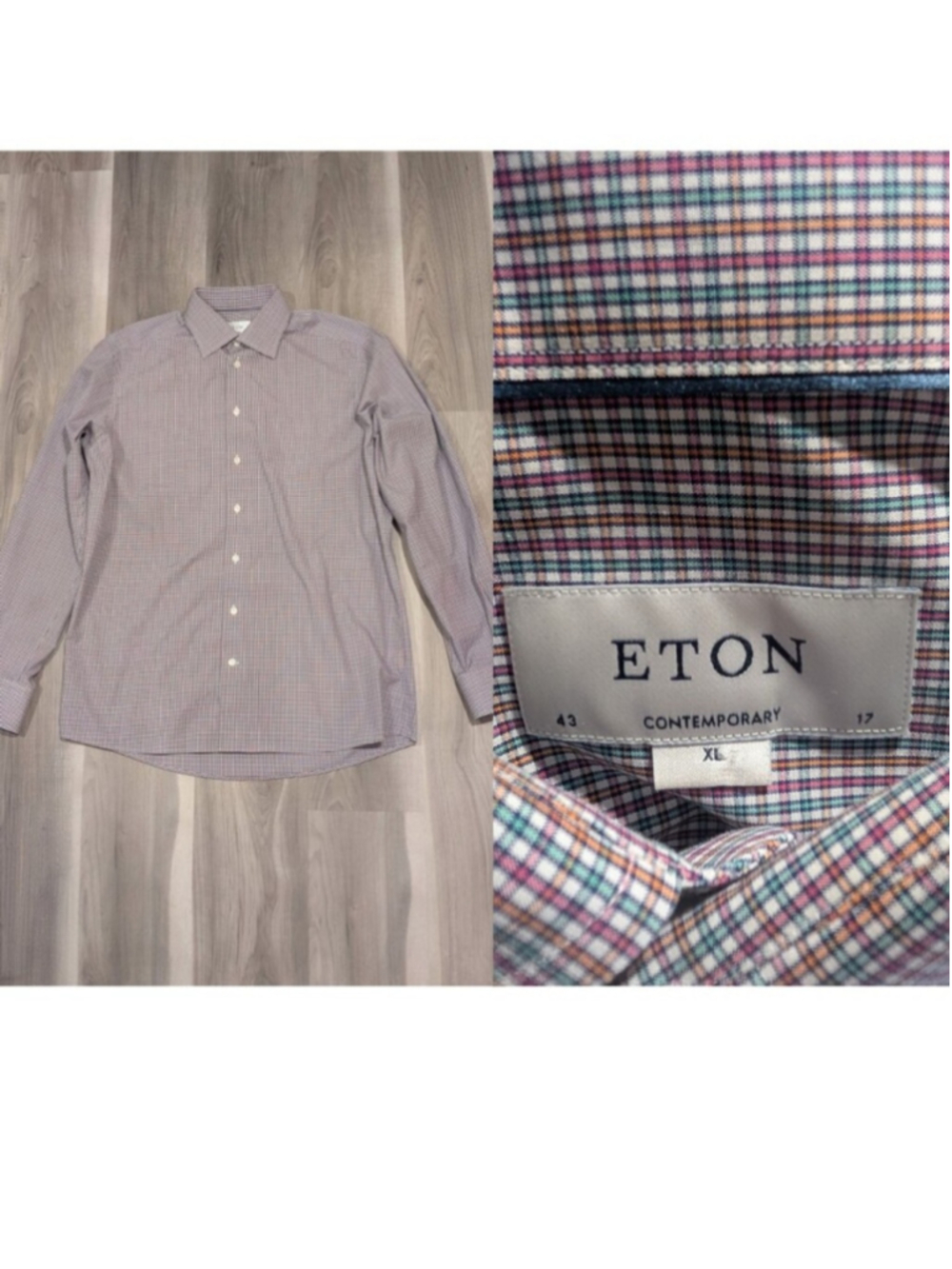 Eton | Brighton Plaid Check Contemporary Fit Dress Shirt In Multi